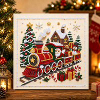 Kit de Peinture Diamant Forme Spéciale Père Noël DIY, Mosaïque de Strass en Cristal, Décoration Murale Artistique pour la Maison, Cadeau Artisanal