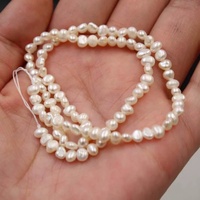 Collier de perles baroques d'eau douce 3-4 mm, qualité moyenne, perles d'eau douce cultivées