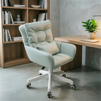 Chaise de bureau ergonomique moderne en cuir, confortable pour les longues sessions d'assise, idéale pour l'école et la maison, chaise pivotante