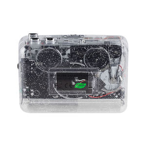 Lettore di Cassette Portatile Trasparente in Plastica, Ricaricabile e Alimentato via USB, con Jack per Cuffie, <span class=keywords><strong>Convertitore</strong></span> <span class=keywords><strong>MP3</strong></span> Hi-Fi - Product Image 3