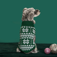 Pull de Noël XL en polyester pour animaux de compagnie, costume du Nouvel An pour grands chiens et chats, en stock, faible MOQ