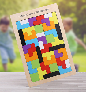 Colorido juguetes de madera Tangram rompecabezas juguetes juego Tetris preescolar imaginación intelectual juguetes niño regalo - Product Image 1