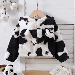Vêtements pour enfants en gros, vêtements pour enfants personnalisés, veste à capuche zippée pour bébé garçon, hiver, ours, manches longues - Product Image 2