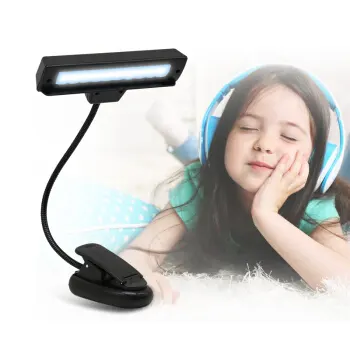 10 светодиодов USB перезаряжаемая Музыкальная подставка освещение клипса Регулируемая Настольная лампа для чтения книг настольная лампа для пианино ремесло для студентов детей