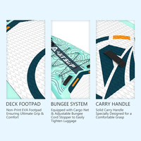 Planche de paddle gonflable OEM d'usine avec technologie de fusion à chaud sans colle améliorée et accessoires SUP complets