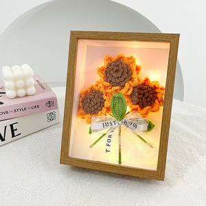 Personalizado Día de San Valentín tejido a mano decoración creativa simulación girasol marco Decoración de mesa ramo - Product Image 1