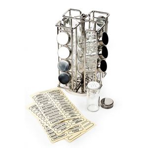 Hot Selling Product <b>Spice</b> Cabinet <b>Organizer</b> Pull Out Mid Century Modern Vertical Rotating <b>Spice</b> <b>Rack</b> With Jars - Product Image 6