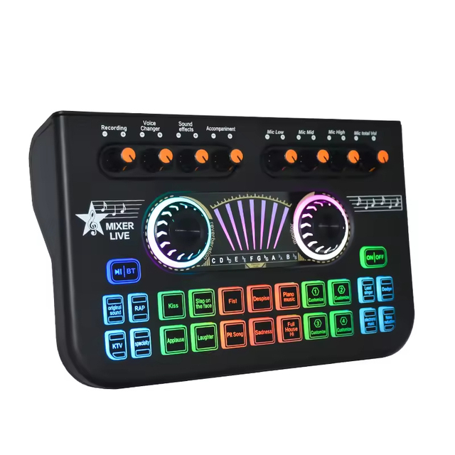 USB X3 Mixer Professional Audio Sound Card for Tiktok Online Show Broadcasting