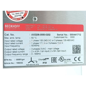 1 Unidad Nueva de Servoaccionamiento Digital Compacto Beckhoff AX5206-0000-0202 - Product Image 2