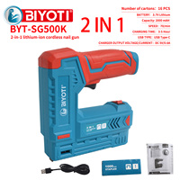 BYT-SG500K Agrafeuse-cloueuse 2-en-1 sans fil à batterie, multifonctionnelle, industrielle, électrique