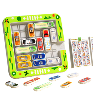 LEZA BABY Huarong strada logica sfida educativo per bambini gioco da tavolo con giocattolo di plastica per il pensiero logico regalo perfetto - Product Image 1