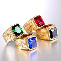 Bague Dragon Unisexe en Acier Titane Plaqué Or, Design Tête de Dragon Audacieuse, Style Rétro Punk Urbain, Usage Quotidien, Diamant 7 Couleurs