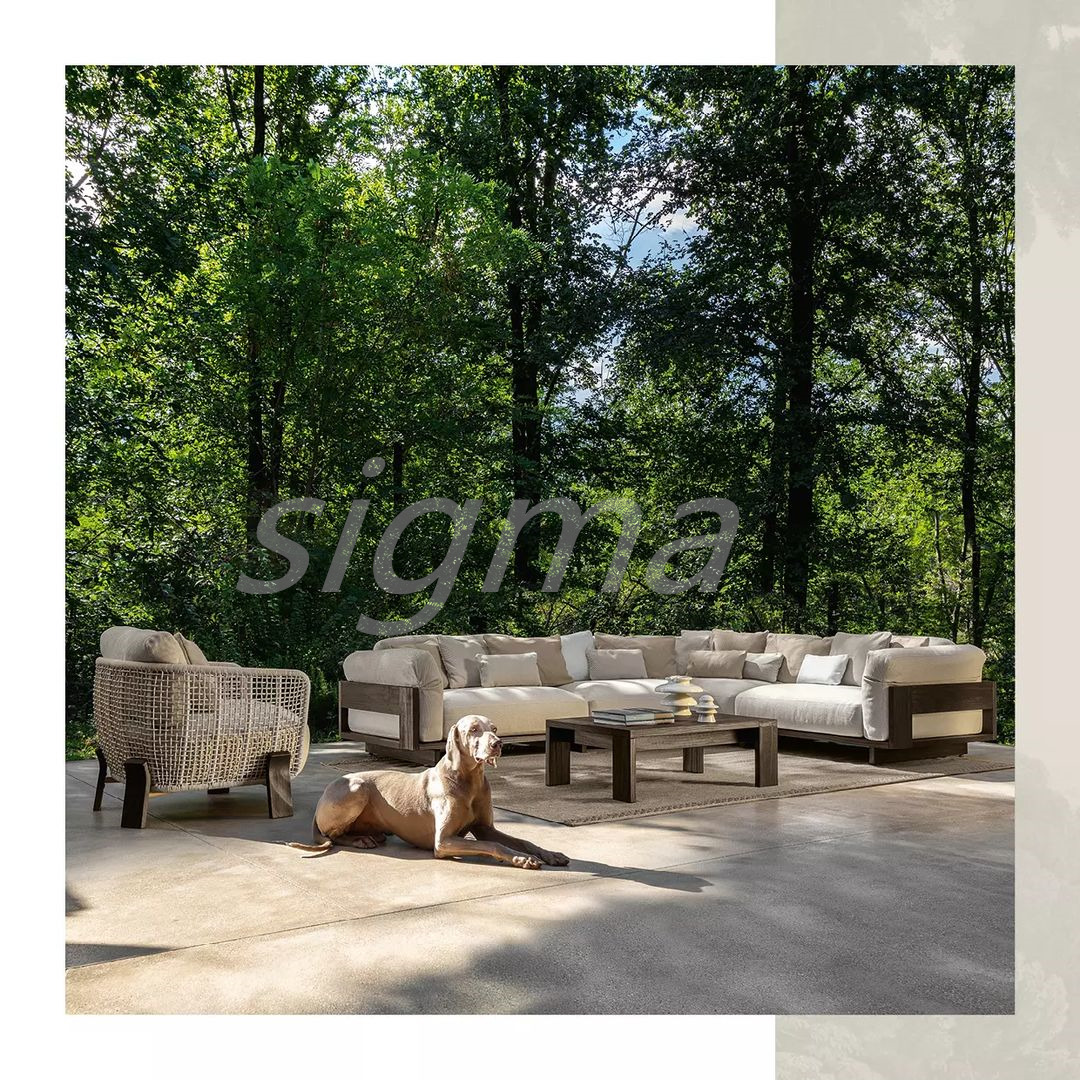 Customized garden set patio furniture teak wood luxury fabric all