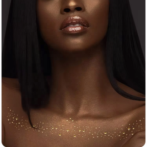 عظم الترقوة المطبوع بالذهب ، مثير مؤقت مقاوم للماء للعرق أساسي للحفلات الورقية البسيطة تبدو عبر الحدود - Product Image 2