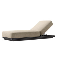 Chaise longue réglable en aluminium imperméable, fabriquée à la main, nouveau design, pour extérieur