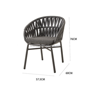 Juego de Muebles de Comedor Comerciales Modernos, Juego de Sillas de Aluminio Tejido para Restaurante, para Uso en Cafeterías Pequeñas - Product Image 2