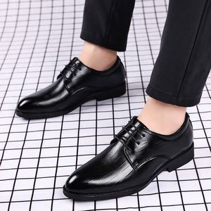 Chaussures Oxford décontractées britanniques de style coréen pour occasions formelles, tendance, en PU, à bout ouvert, à bouton, pour homme, pour mariage d'hiver - Product Image 2