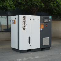 Compresor de Aire de Tornillo de Doble Etapa de 250 CFM y 11KW con Motor Refrigerado por Aceite, VSD PM, IP65 y Tubería de Recuperación de Calor Residual