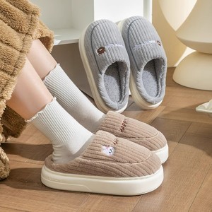 Caldo da donna invernale da interno per ciabatte in cotone con pelliccia spessa fondo caldo carino calore sterco per uso domestico per <span class=keywords><strong>pantofole</strong></span> - Product Image 2