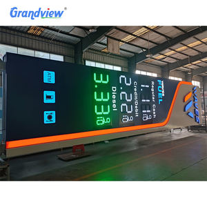 ป้าย3D ไฟ LED 7ส่วนสำหรับกลางแจ้งจอแสดงแก๊สแบบมีไฟ LED หลังคาป้ายโฆษณาทิศทาง - Product Image 1