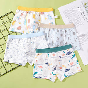4 Pcs/<span class=keywords><strong>Lot</strong></span> Sous-Vêtements Enfants Garçons Culottes Dinosaures Hélicoptères Voitures Coton Respirant Enfants Shorts Garçon Boxer Briefs - Product Image 6