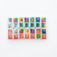 Jeu de dominos personnalisé, gravure/impression UV double face, motif/couleur/taille personnalisés, couleurs vives et claires, pour l'éducation des enfants, jeux de société et cadeaux