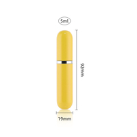 Petit flacon rond vide de 5ml, mini testeur d'échantillon rechargeable portable, vaporisateur de parfum