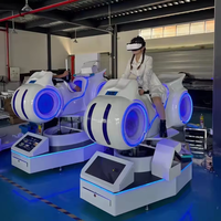 Máquina de Juego de Carreras de Motos VR, Equipo de Simulación de Realidad Virtual para Uso en Interiores de Centros Comerciales, Construcción Metálica