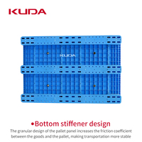 Palette en plastique KUDA 1208Z-PBCZ, tube en acier intégré, plateau épaissi, palette de stockage industrielle pour entrepôt 1200x800x150mm