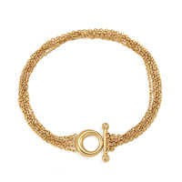 Bracelet Gaovo pour femme en acier inoxydable avec zircon, chaîne multicouche, fermoir OT, haut de gamme, en alliage or-titane 18 carats, inaltérable