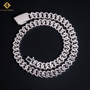 Hot Sale Moissanite Tennis Necklace Fashion 925 Silver <b>Iced</b> <b>Out</b> Brilliant Cut GRA Certified Hip Hop Style - Product Image 3