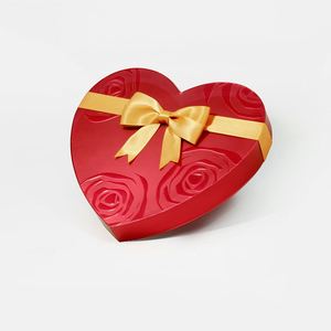 Caja de Embalaje de Chocolate con Forma de Corazón Rojo Personalizada al por Mayor con Lazo - Product Image 3