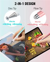 5 Piezas de Lápiz Óptico 2 en 1 con Punta de Metal para Apple y Android, Precio de Fábrica al por Mayor para Pantallas Táctiles de Tabletas y Todos los Dispositivos con Pantalla Táctil