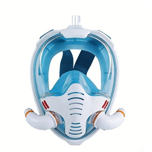 Diving Mask Dual Tube Full Dry Breathing System For Adults Swimming Snorkeling Gear - Product Image 2