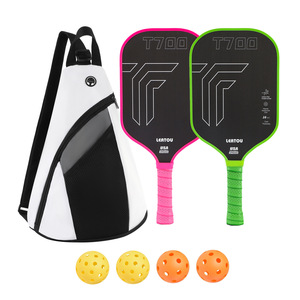 Palas de Pickleball Leatou T700 de Fibra de Carbono, Set de Entrenamiento Ofensivo con Bolsa y Pelotas - Product Image 1