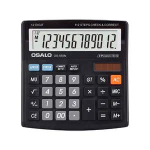 OSALO OS-555N calcolatrice professionale scientific CALCUL fornitore all'ingrosso display a 12 cifre solare + batteria multifunzione