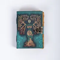 Mère de terre livre de sorts vierges des ombres Deckle bord papier Vintage cuir Journal cahier non doublé quotidien