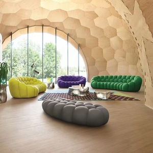 Conjunto de Muebles Cuadrados de Plástico, <span class=keywords><strong>Sofá</strong></span> <span class=keywords><strong>Reclinable</strong></span> Moderno y Elegante de <span class=keywords><strong>3</strong></span> <span class=keywords><strong>Plazas</strong></span> para Sala de Estar con <span class=keywords><strong>Sofá</strong></span> Cama Combinado, Conjunto de Decoración para el Hogar - Product Image 4