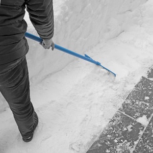 Râteau à neige en plastique <span class=keywords><strong>Wolin</strong></span>, nouvelle version, avec poignée antidérapante et manche en aluminium de 1,58 mètre, idéal pour les personnes âgées - Product Image 5