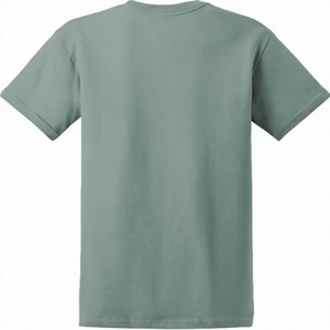 Men's 100% Cotton Jersey Solid Dark <b>Green</b> O-Neck Short Sleeve <b>T</b>-<b>Shirt</b> Eco-Friendly Regular Fit Casual Tee - Product Image 4