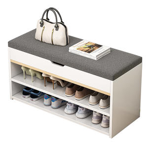 Banc <span class=keywords><strong>à</strong></span> chaussures en bois moderne et durable pour l'entrée de la maison, rangement et habillage des chaussures, banc d'escalier <span class=keywords><strong>à</strong></span> la porte - Product Image 1