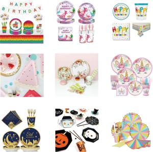 Ensemble de vaisselle jetable pour fête à thème dinosaures DAMAI, assiettes et gobelets pour fête d'anniversaire d'enfants, fournitures de fête - Product Image 2