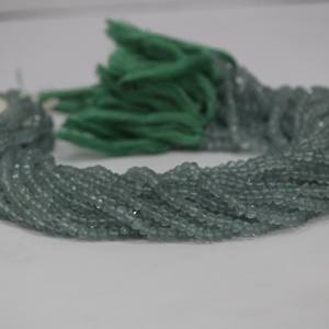 ลูกปัดอเมทิสต์สีเขียวธรรมชาติขนาด 4 มม. 5 มม. ทรงรอนเดลล์เจียระไน สำหรับทำเครื่องประดับ หินกึ่งมีค่า แท้ - Product Image 1