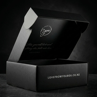 Boîte cadeau de luxe avec logo personnalisé, boîte en carton noir, emballage rigide magnétique, vente en gros pour bijoux, montres, cosmétiques
