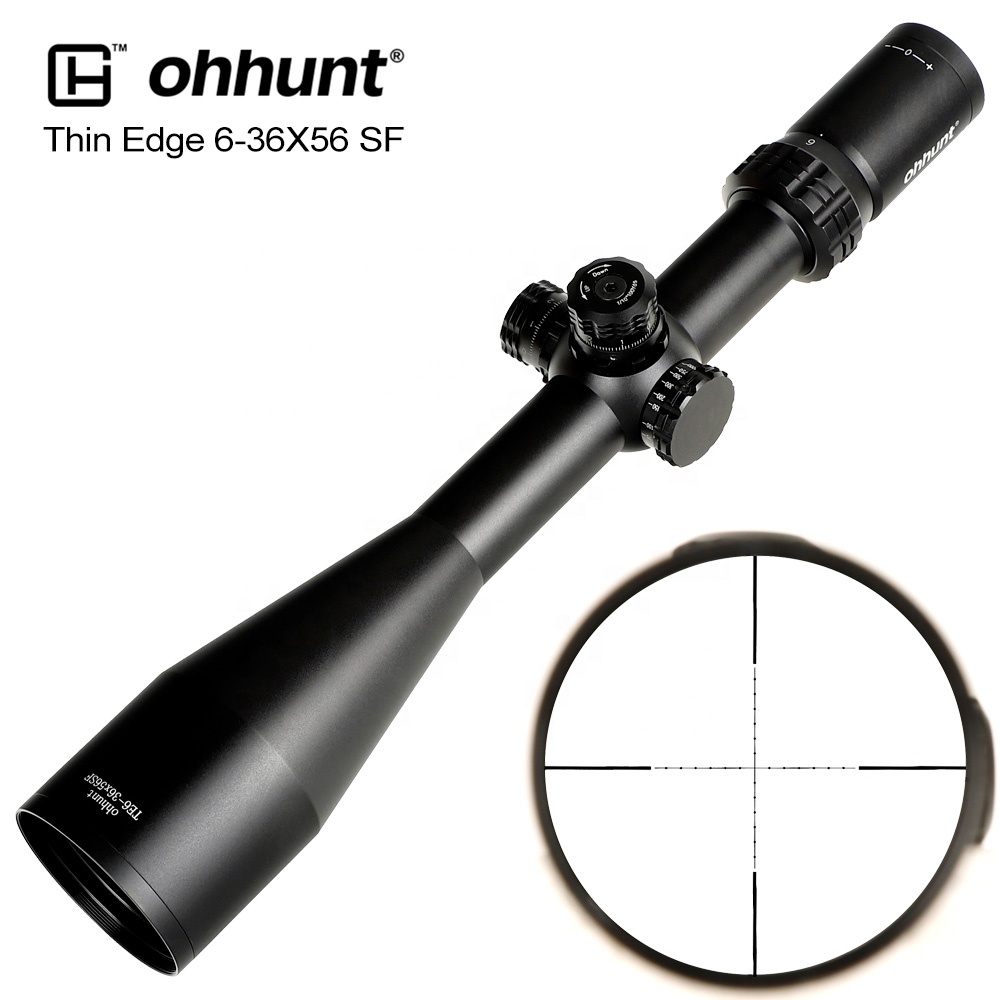 Охотничий прицел Ohhunt с тонкой кромкой, 6-36x56 SF, прицел с сеткой MIL DOT, с боковым параллаксом, Сброс блокировки башни, тактический оптический прицел
