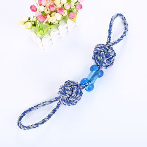 Grande cane giocattolo palla corda con TPR osso giocattolo interattivo corda giocattolo dell'animale domestico - Product Image 5