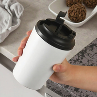 Petite tasse à café 8oz et 12oz en acier inoxydable, gobelets à café à double paroi, isothermes, avec couvercle rabattable