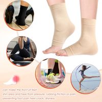2 paires de protège-tendons, talons et chevilles rembourrés pour le patinage artistique et le ski sur glace pour femmes