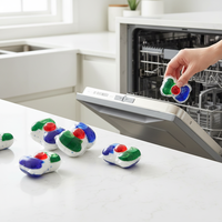 Lessive liquide écologique tout-en-un pour lave-vaisselle en capsules