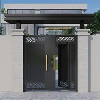 Luxe elektrisch verwarmde, poedercoating behandelde aluminiumlegering draaipoort met loopplank voor tuinhuis